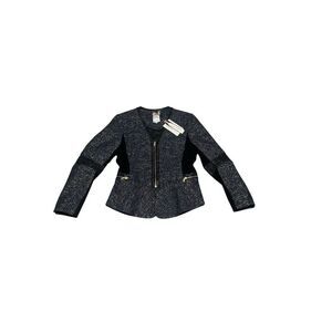 Yoana Baraschi Women's Peplum Zip Front Jacket Multicolor Size Medium